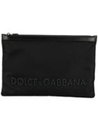 Dolce & Gabbana Rubber Logo Pouch - Black