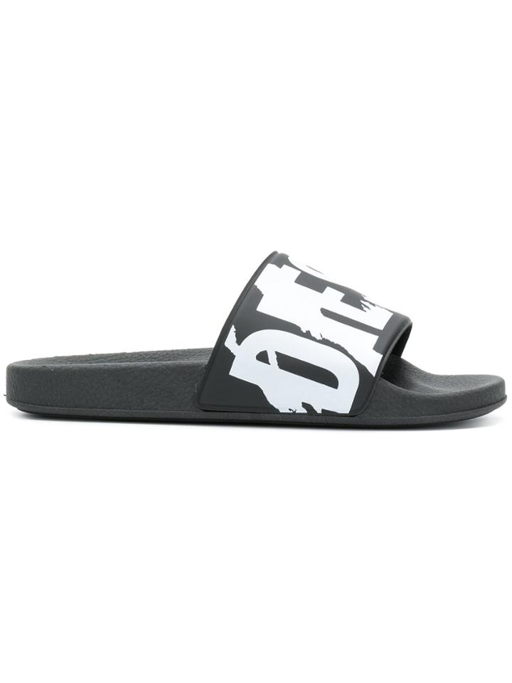 Diesel Logo Sliders - Black