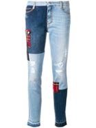 Ermanno Scervino Slim Patchwork Jeans - Blue