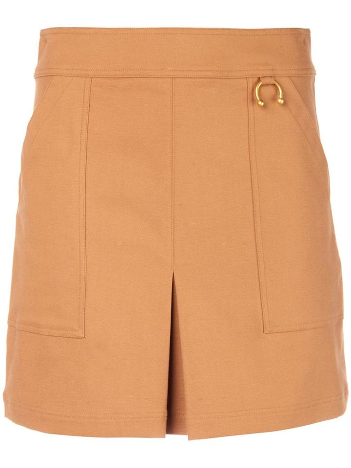 A.l.c. Front Slit Mini Skirt - Brown