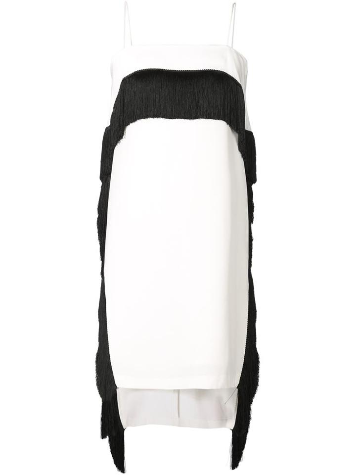 Derek Lam 10 Crosby Fringe Trim Dress