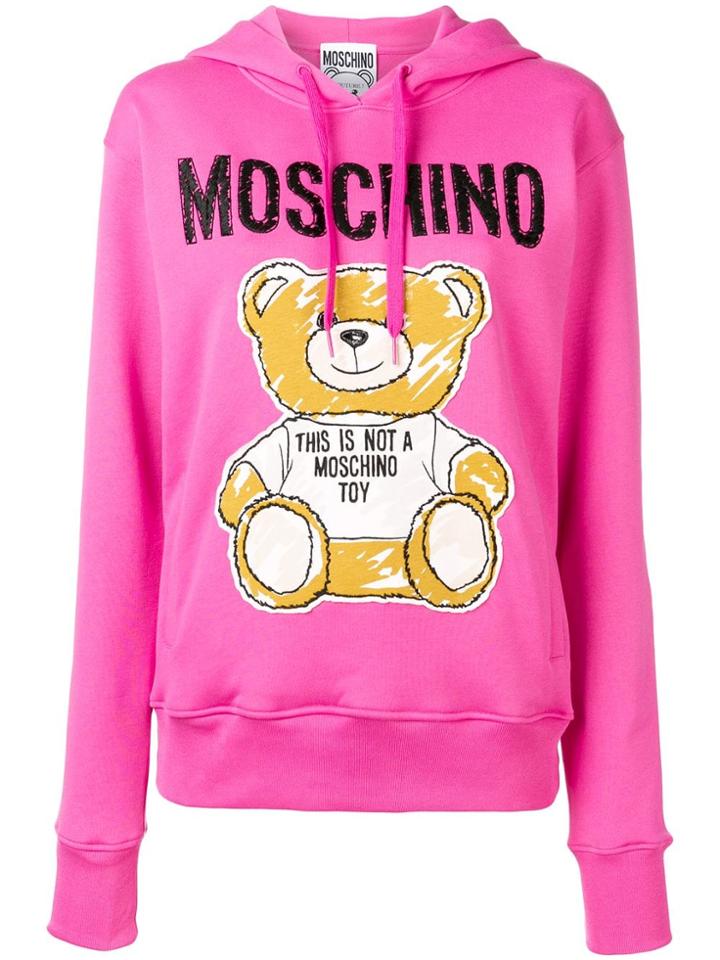 Moschino Sketch Bear Hoodie - Pink