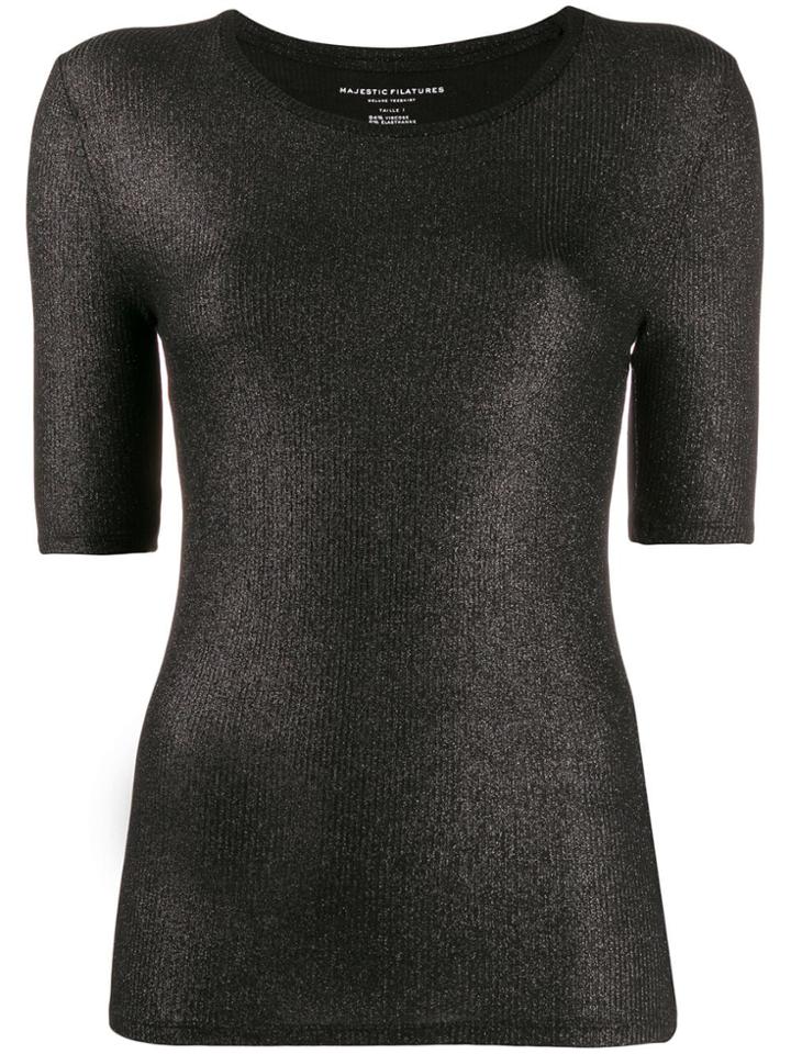 Majestic Filatures Camisa Knitted Top - Black