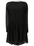 Semicouture Ecru Detailsand Lining Dress - Black