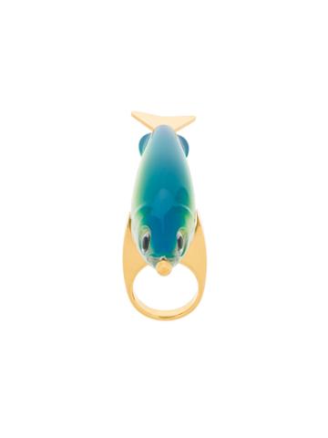 Catalina D'anglade Long Fish Ring - Blue