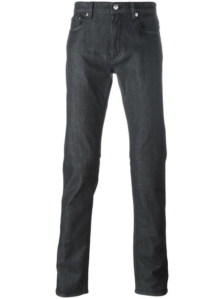 Ermenegildo Zegna Slim Fit Jeans, Men's, Size: 36, Grey, Cotton/cashmere/spandex/elastane