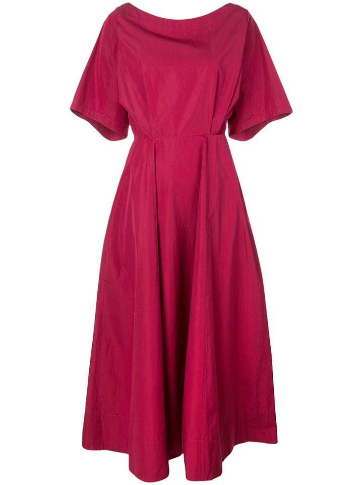 Derek Lam Cut Out Cotton Taffeta Midi Dress - Pink