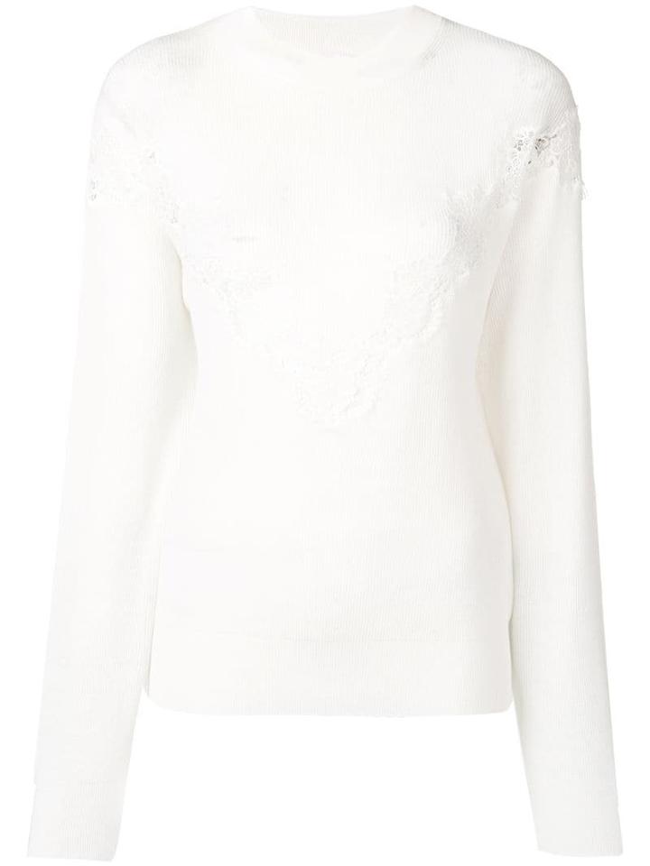 See By Chloé Lace-trimmed Jumper - White
