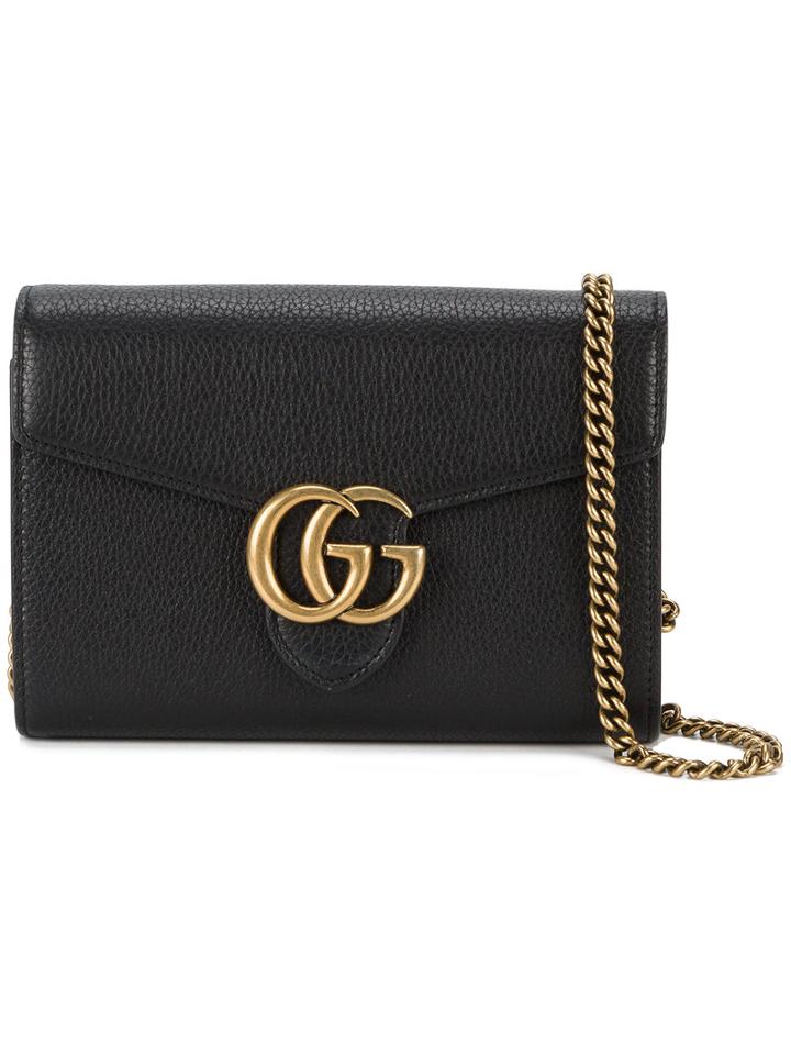 Gucci - Gg Marmont Shoulder Bag - Women - Leather/metal - One Size, Black, Leather/metal