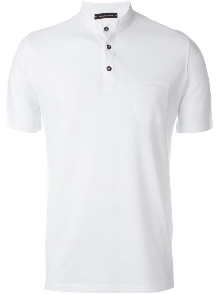 Roberto Collina Mandarin Collar Polo Shirt