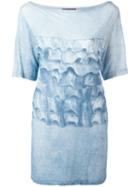 Diesel Printed T-shirt, Women's, Size: Large, Blue, Viscose