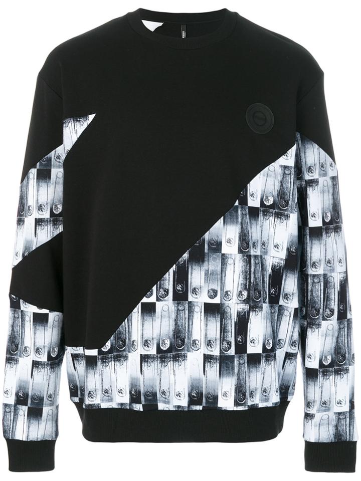 Versus Safety Pin Print Sweatshirt - Black