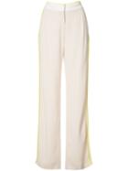 Jason Wu Wide Leg Pants, Women's, Size: 4, Pink/purple, Silk Satin