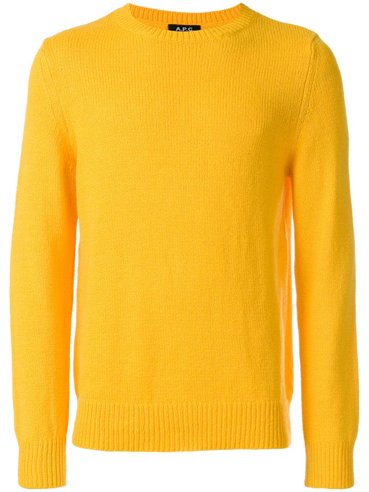 A.p.c. Crew Neck Jumper - Yellow & Orange