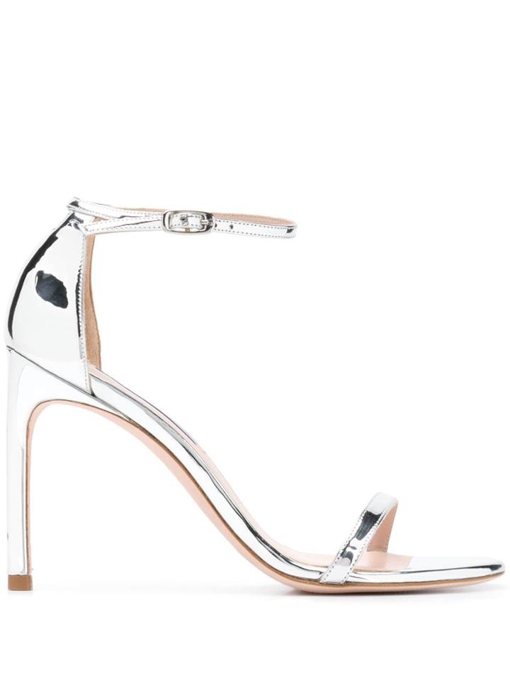 Stuart Weitzman Stiletto Sandals - Silver