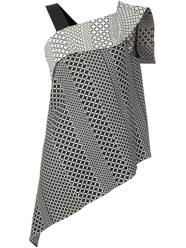 Roland Mouret 'iver' Asymmetric Monochrome Top
