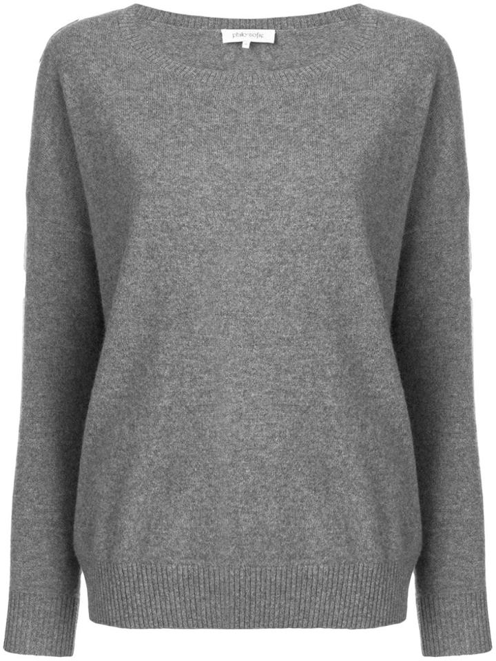 Philo-sofie Wide Round Neck Sweater - Grey