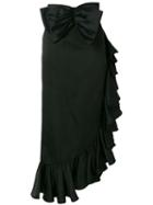 Valentino Pre-owned Ruffle Trim Skirt - Black