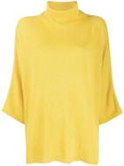 Etro Roll-neck Cape Sweater - Yellow