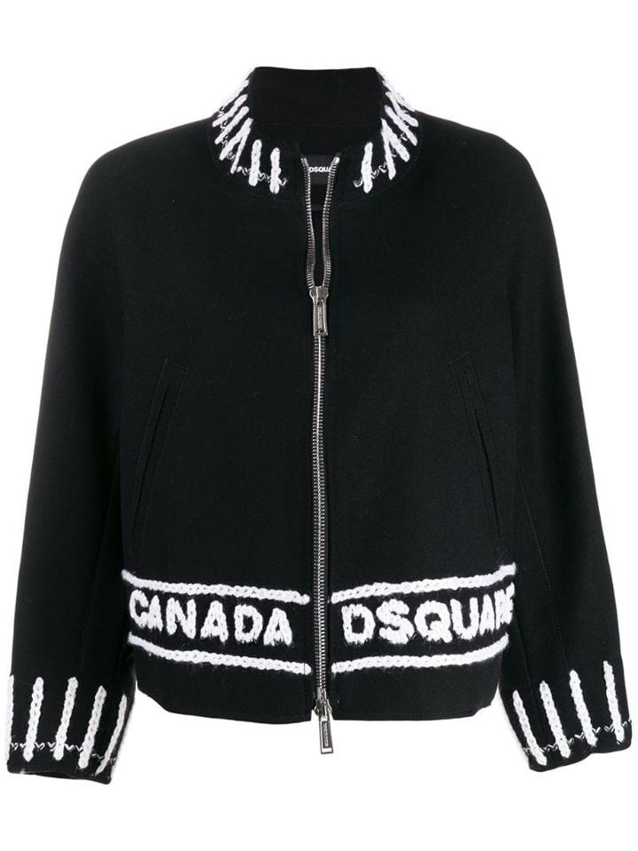 Dsquared2 Logo Zipped Cardigan - Black