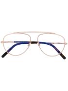 Tom Ford Eyewear Ft5622b Aviator-frame Glasses - Gold