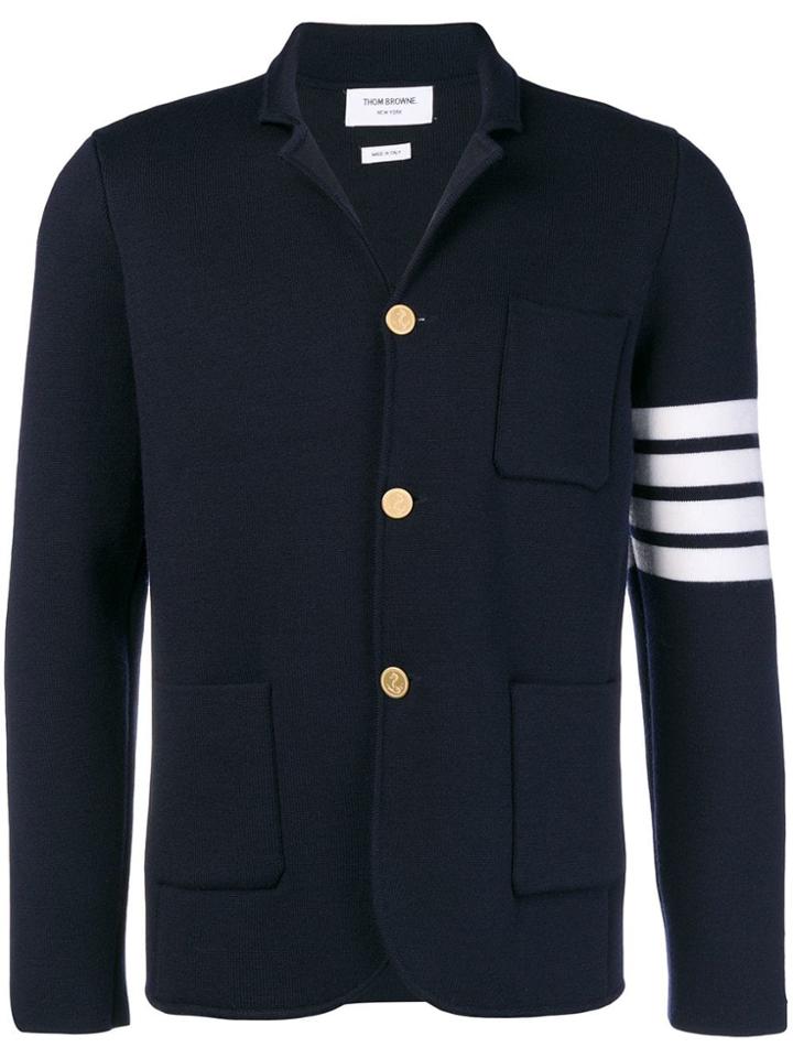 Thom Browne 4-bar Milano Stitch Sport Coat - Blue