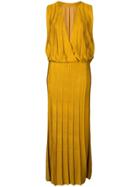 Cushnie Sleeveless Pleated Midi Dress - Yellow