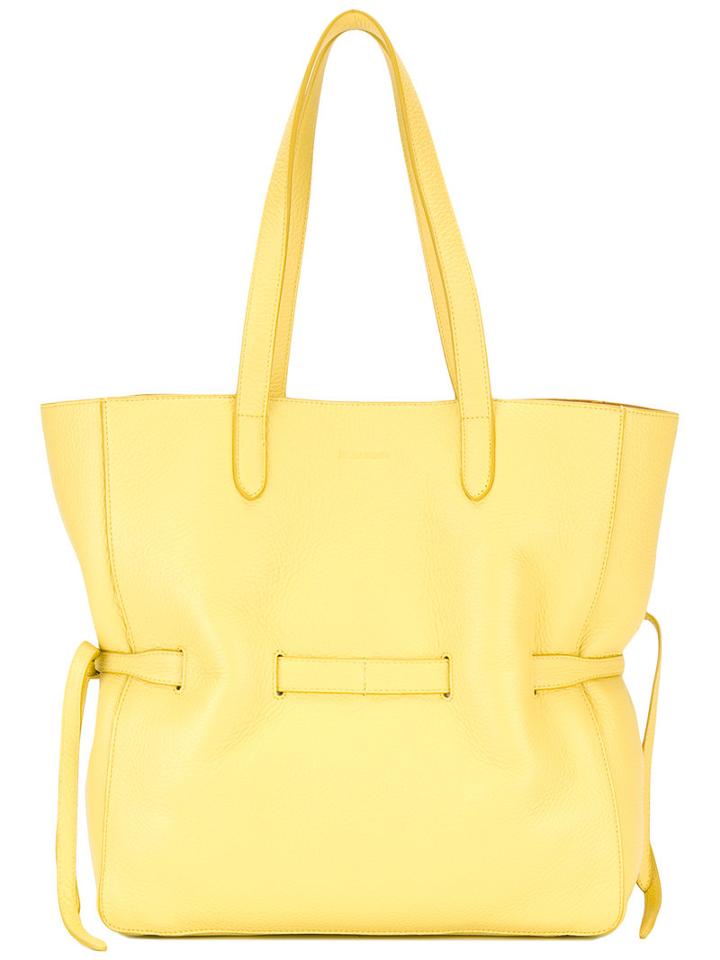 Jil Sander Bucket Tote Bag, Women's, Yellow/orange, Leather