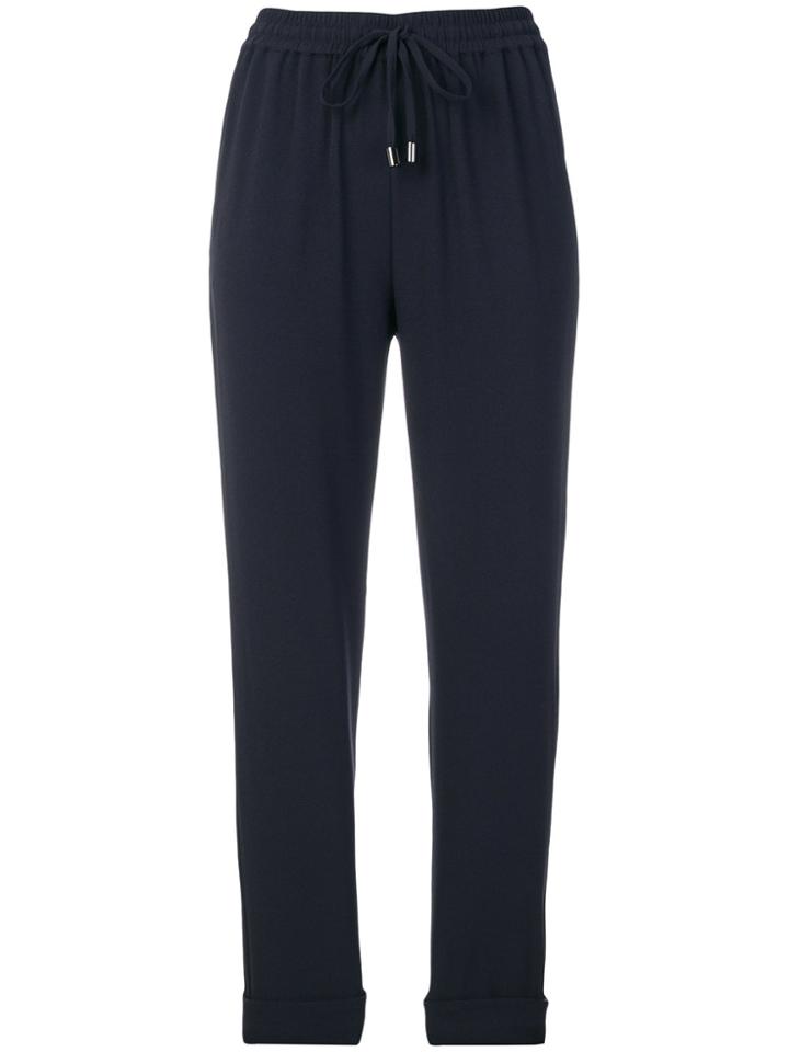 Emporio Armani Cropped Jogger Trousers - Blue