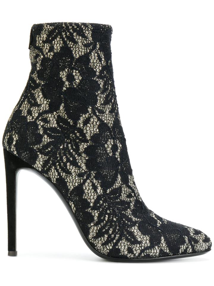 Giuseppe Zanotti Design Celeste Dentelle Lace Booties - Black