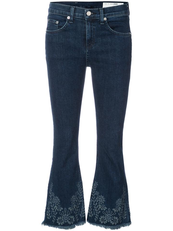 Rag & Bone /jean Cropped Flared Jeans - Blue