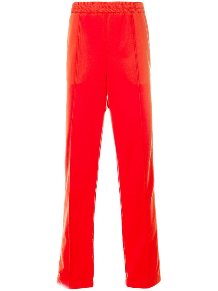 Msgm Logo Stripe Track Pants - Yellow & Orange