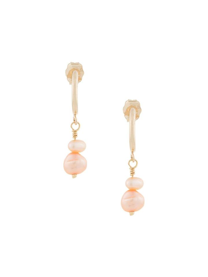 Petite Grand Little Pearl Earrings - Gold