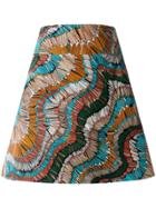 La Doublej Fiammiferi Print Mini Skirt - Multicolour