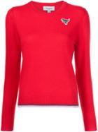 Coach Dinosaur Patch Jumper, Women's, Size: Xs, Red, Cashmere