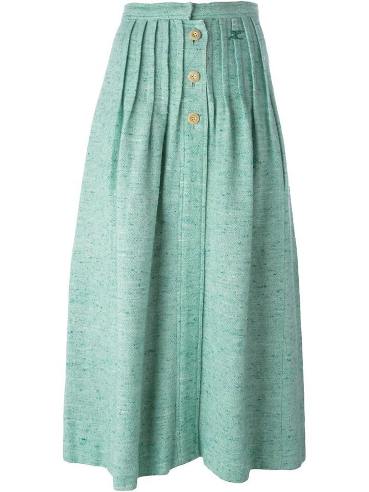 Courrèges Vintage Buttoned Knit Skirt