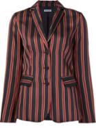Tomas Maier Striped Blazer, Women's, Size: 6, Black, Polyester