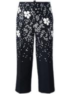 Dsquared2 Floral Blossom Cropped Trousers - Black