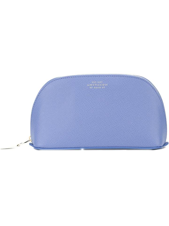 Smythson 'panama' Make Up Bag - Blue