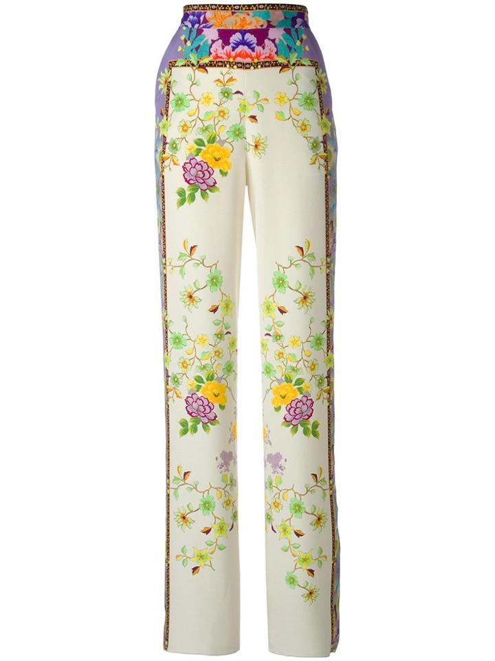 Etro Floral Print Trousers - Multicolour