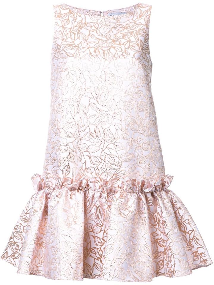 Osman Drop Waist Dress, Women's, Size: 10, White, Silk/polyester