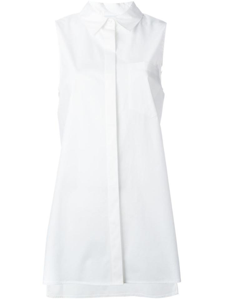 Dkny Sleeveless Shirt, Women's, Size: S, White, Cotton/spandex/elastane