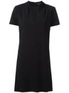 V-neck Dress, Women's, Size: Small, Black, Polyester/spandex/elastane, Alice+olivia