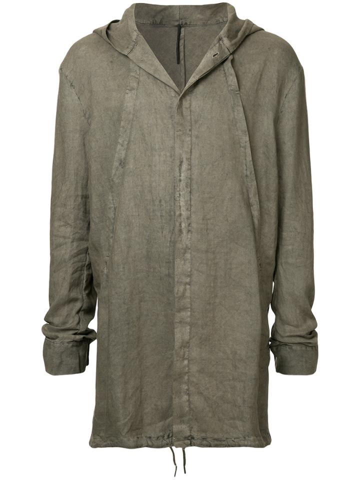 Masnada Faded Hooded Jacket - Grey