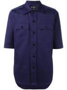 Balenciaga Short Sleeve Shirt, Men's, Size: 39, Blue, Cotton/viscose