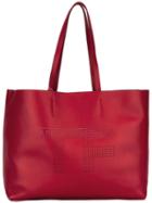 Tom Ford Perforated Tote, Women's, Red, Calf Leather