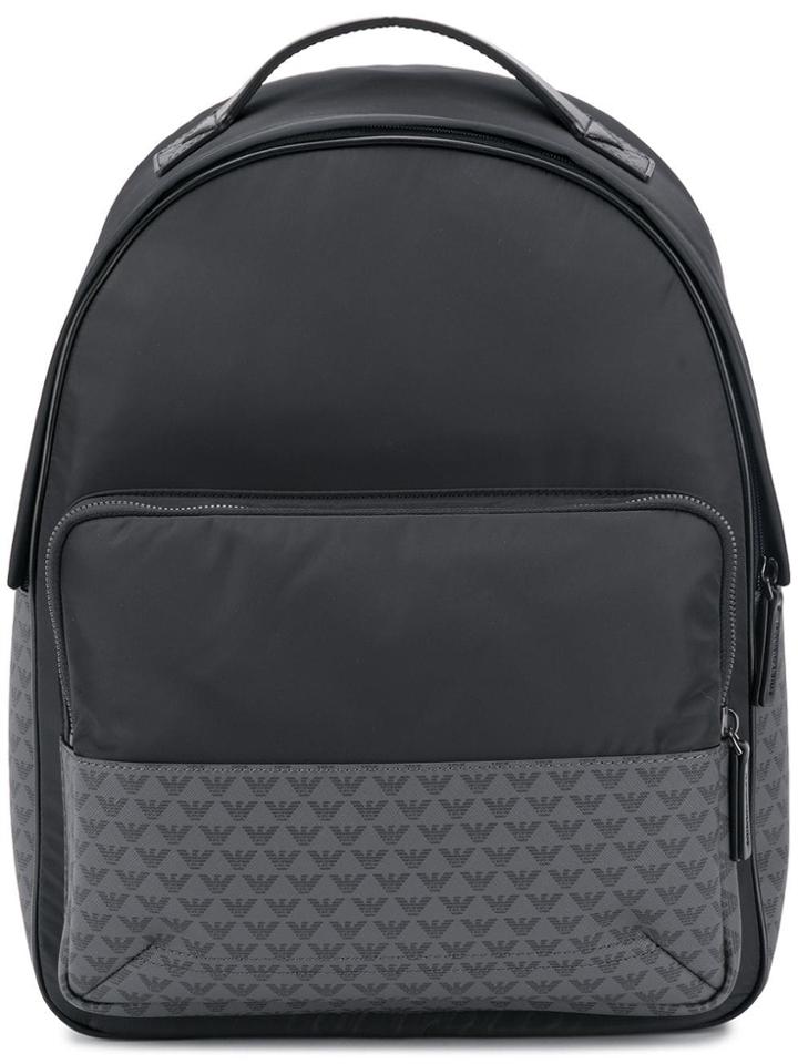 Emporio Armani Monogram Backpack - 83194 Navy Black