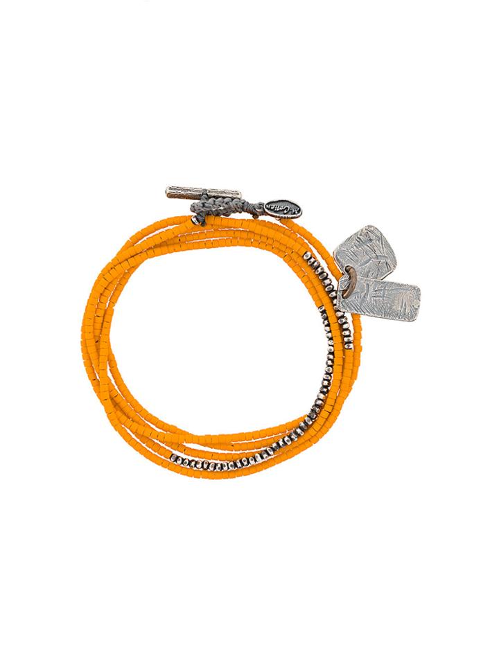 M. Cohen Multi Strand Beaded Bracelet - Yellow & Orange