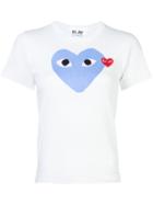 Comme Des Garçons Play - Heart Print T-shirt - Women - Cotton - Xs, White, Cotton