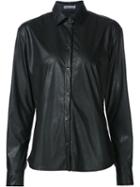 Tomas Maier Leather Effect Classic Shirt